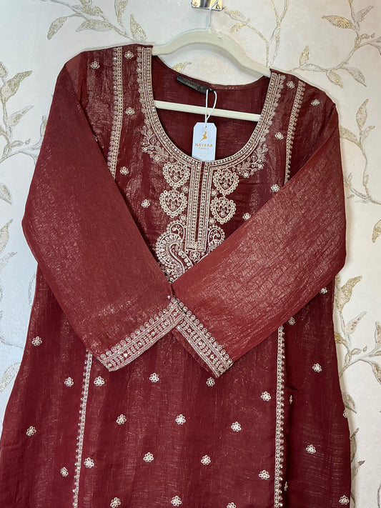 Heavy Embroidered Straight Suit with Dupatta