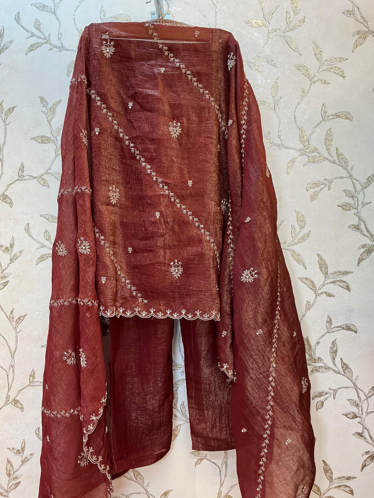 Heavy Embroidered Straight Suit with Dupatta