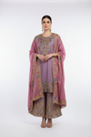 Lavender Zardozi Suit - Studio White Background