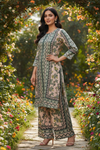 Olive Green Floral Printed Co-ord Set