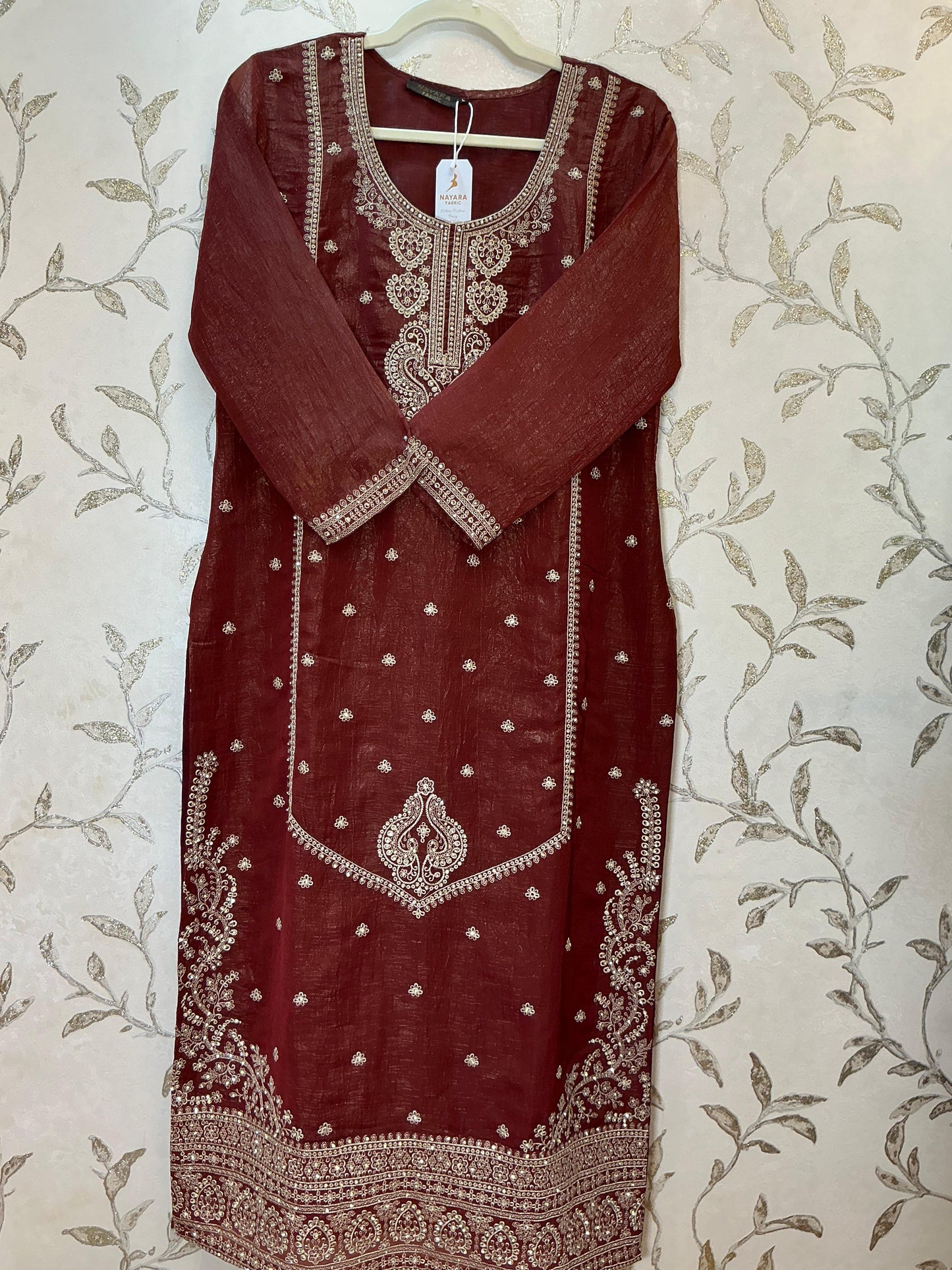 Heavy Embroidered Straight Suit with Dupatta