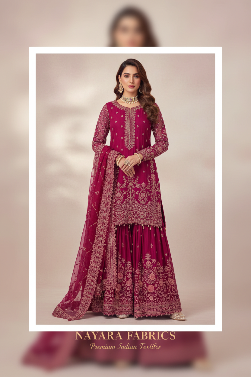 Box 2 - Magenta Cutwork Suit