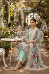 Mint Green Floral Embroidered Suit Set