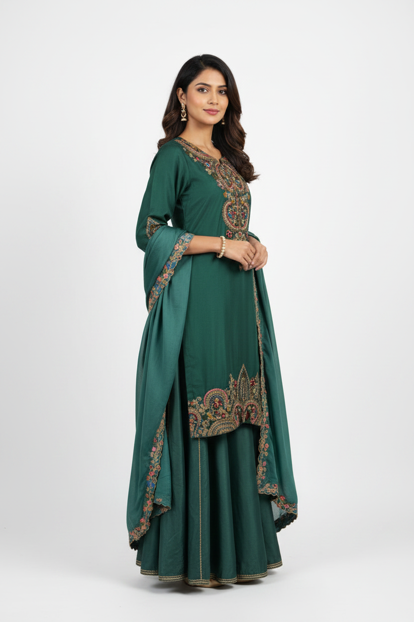 Emerald Suit - Lookbook Half Turn