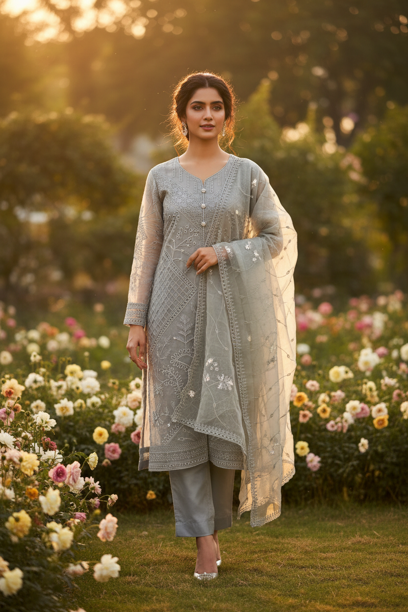 Silver Grey Suit - Outdoor Garden