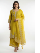 Yellow Embroidered Suit