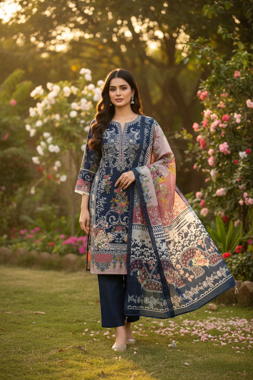 Navy Suit - Outdoor Garden