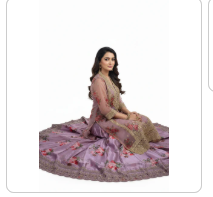 Lavender Floral Embroidered Lehenga Set