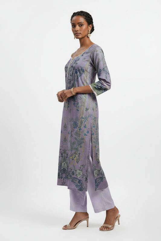 Lavender Suit - Lookbook Half Turn