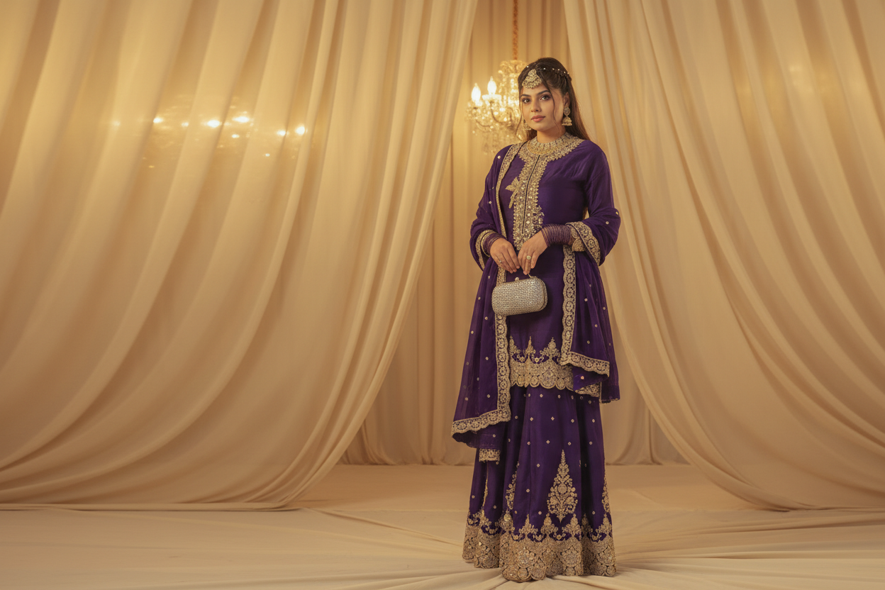 Royal Blue Sharara Desktop Hero Banner