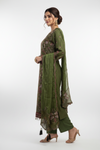 Olive Green Embroidered Suit